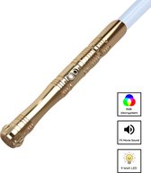 Treasure Lightsaber - RGB 11 Kleuren en Geluid - Lightsaber - Lichtzwaard - Laser Zwaard - Aluminium Handvat - 114 CM - Goud
