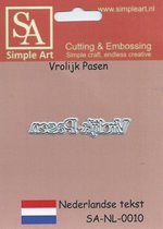 Simple Art Nederlandse tekst snijmal Vrolijk Pasen