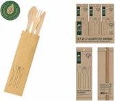 Cook Concept bamboe bestek set - 4 stuks - biologisch afbree
