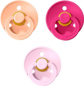 Bibs fopspeen 18+ maanden|Set 3 stuks|Peach Sunset, Coral,, Baby Pink|Maat 3|T3
