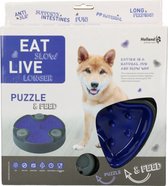 Eat Slow Live Longer Puzzle and Feed Blue 23,5 cm