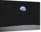 Earthrise viewing Earth from space (ruimtevaart) - Foto op Canvas - 60 x 40 cm