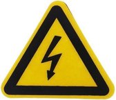 Sticker elektrische spanning - Pictogram - Elektriciteit - 50x50mm | Elektrischefoutjes.nl