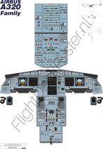 Airbus A320 Family - T-Bone (Enkele A0 poster) FlightDeckPoster / Cockpitposter / Cockpit poster / Cockpit mockup