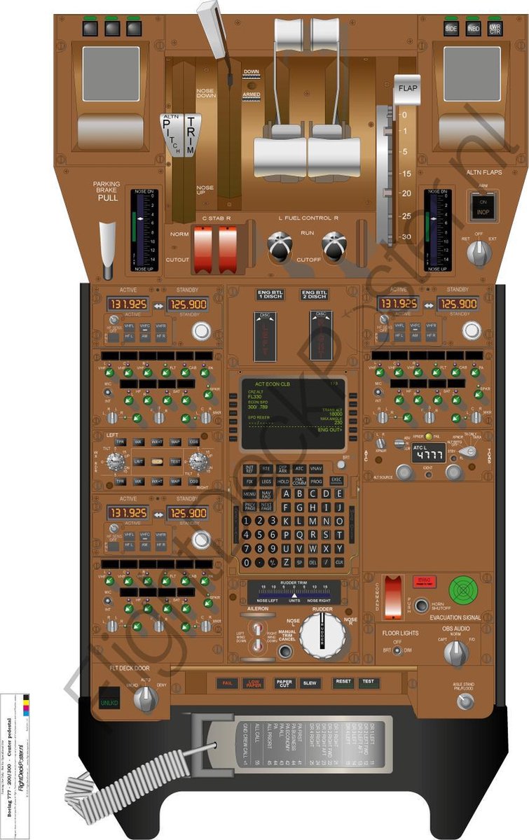 Boeing 777 - 200 / 300 - Triple-A (elk instrument panel op een eigen ...