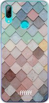 Huawei P Smart (2019) Hoesje Transparant TPU Case - Colour Tiles #ffffff