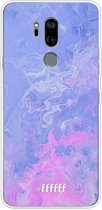 LG G7 ThinQ Hoesje Transparant TPU Case - Purple and Pink Water #ffffff