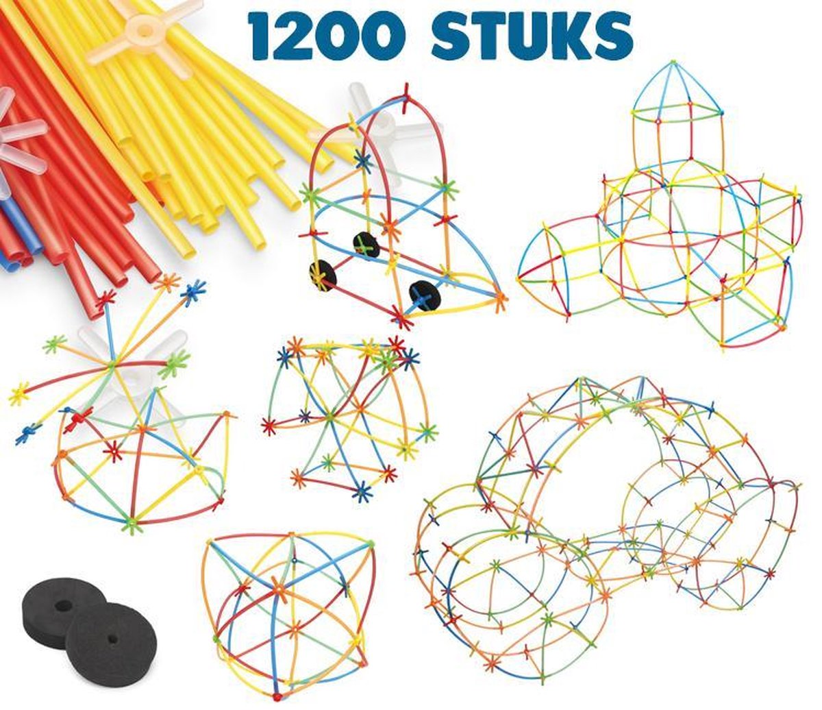 Constructie Speelgoed - Rietjes -1200 stuks - bouwpakket | bol.com