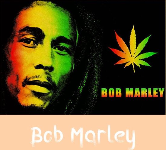 Allernieuwste Canvas Schilderij Bob Marley Retro - Moderne Kunst - Jamaica - Muziek - Reggae - Poster - Artiest - 50x70cm - Kleur