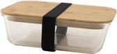 Point Virgule Lunchbox - glas met deksel bamboe - 1,1L