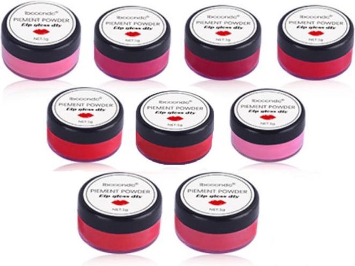 Premium Lipgloss Pigment Poeder Set van 9 Stuks | Zelf Lipgloss Maken DIY Set | Geschikt voor Meisjes en Jongens | Lip Gloss Pigment Poeder | Voor Kinderen en Volwassenen | Professional Kit | Basis | Base - M.D.J. Retail