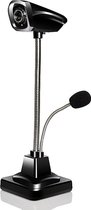 Webcam - Microfoon - Flexibel - USB - 1080P - 8 megapixel - Zwart
