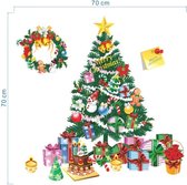 Raamsticker Kerstmis Kerstboom Kleurrijk - Herbruikbaar - Feestdagen