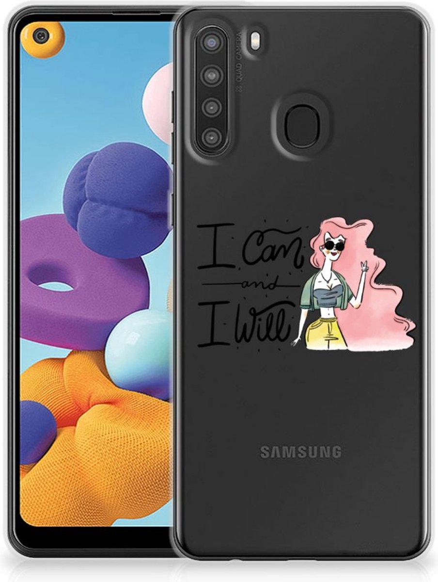 Samsung Galaxy A21 Telefoonhoesje met Naam i Can