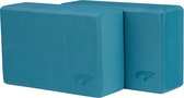 Avento Yoga Blok Set van 2 - Foam - Blauw
