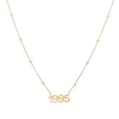 Nana dames ketting met jaar goudkleurige-1995