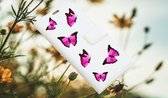 Apple Iphone 6 / 6S Wit bookcase hoesje met roze vlinders