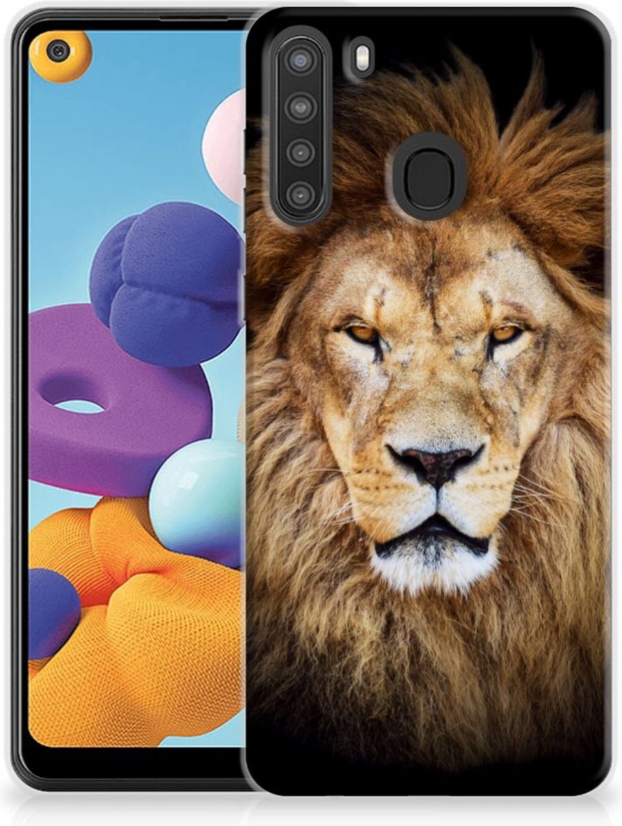 Samsung Galaxy A21 TPU Hoesje Leeuw