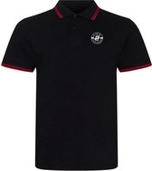 FitProWear Polo heren Zwart Rood maat L - Poloshirt - Polo - Heren Polo - sportpolo - polo katoen - polo met kraag - polo korte mouwen - herenkleding - sportkleding