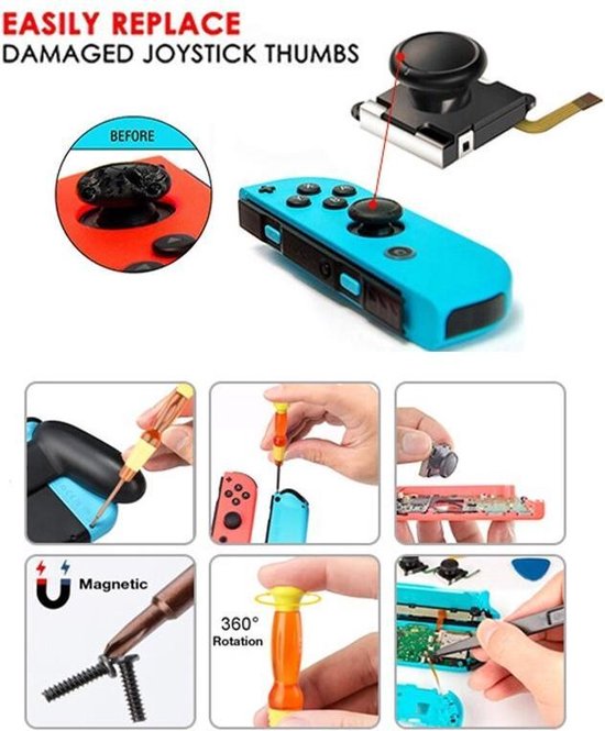 Joy-Con 3D Joystick Réparation Tournevis Tournevis GamePads Outil de  démontage pour Nintendo Interrupteur, Série: 25