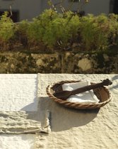 Passion for Linen Luxe deken Laura 100% linnen, 140 x 260 cm, gebroken wit