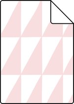 Proefstaal ESTAhome behang grafische driehoeken zacht roze - 139076 - 26,5 x 21 cm