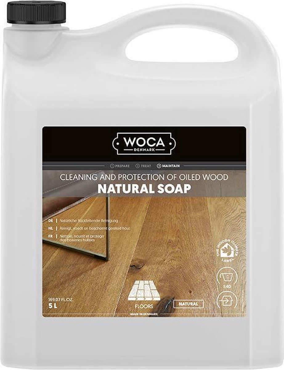Woca Natuurzeep Naturel Houtreiniger - 5L