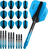 Dart Set - Combi kit – Retina-X – 3 sets darts shafts – 4 sets darts flights - Aqua