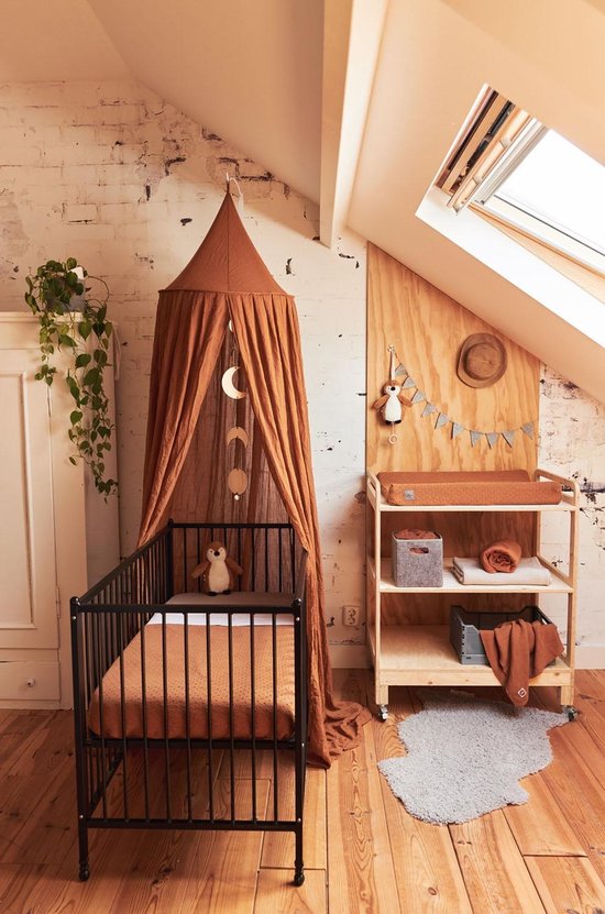 Jollein - Baby Hoeslaken Ledikant Jersey (Nougat) - Katoen - 60x120cm