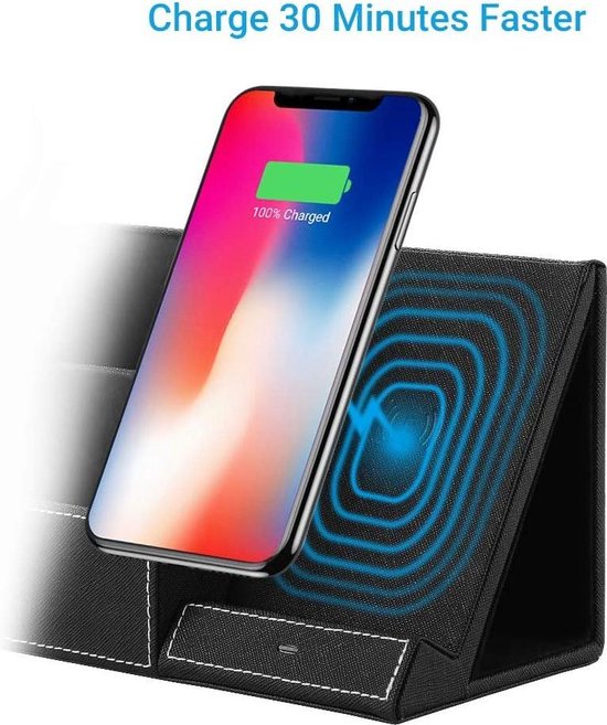 Monolith DO 003-17 Bureau-organizer, tafelorganizer met 3 USB-oplaadpoorten, smartphone-sleuf, pennenhouder en opbergvak, 1 stuk