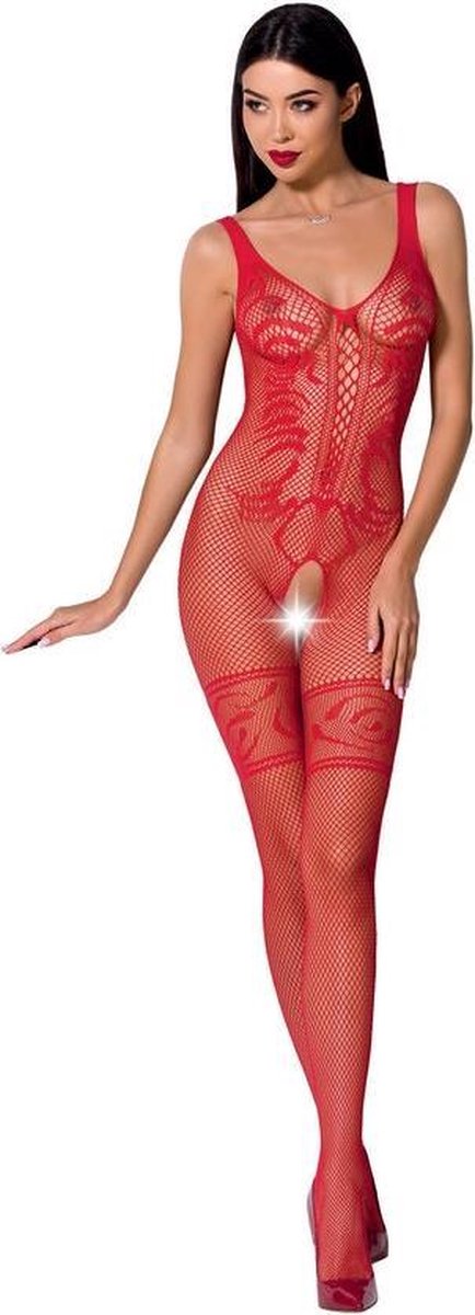 PASSION WOMAN BODYSTOCKINGS | Passion Woman Bs069 Bodystocking - Red One Size