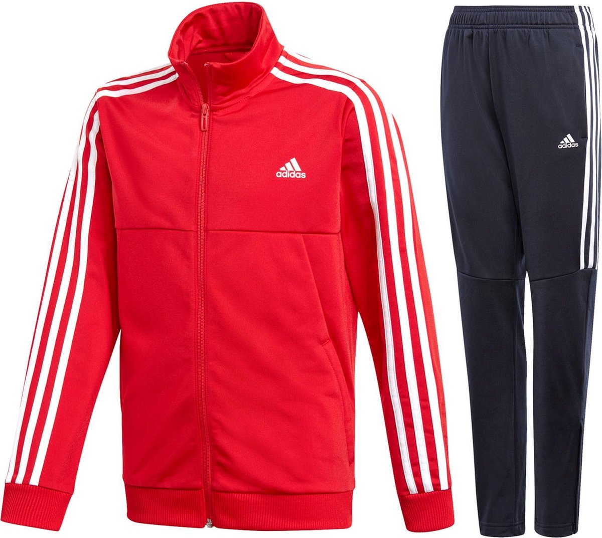 adidas adidas Tiro Trainingspak - Maat 164 - Unisex - rood,navy,wit |  bol.com