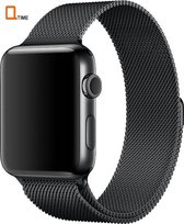 Milanese Loop Armband Voor Apple Watch 38/40 MM Iwatch Metalen Milanees Horloge Band – Zwart Let op: smartwatch wordt niet meegeleverd, alleen het bandje!