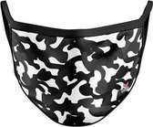 Black Camouflage adult reusable mask/ Herbruikbaar mondkapje camouflage zwart