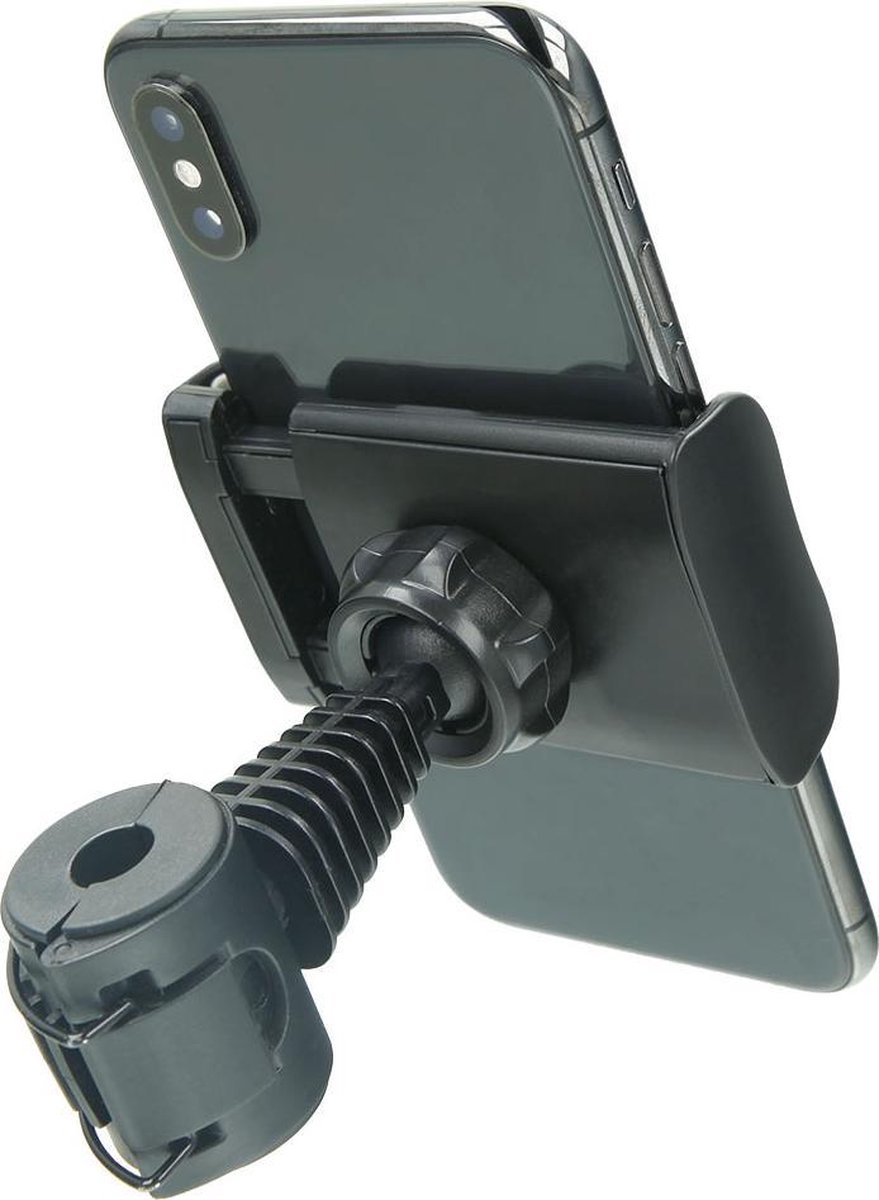 Telefoonhouder voor Scooter - Motor - MANOS LIBRES - MODEL S - Windscherm Bevestiging - Universeel - Zwart - Piaggio - Vespa - Zip – foto 6