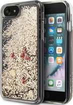 Guess Red Hearts Glitter Back Case - Geschikt voor Apple iPhone 7/8/SE (2020) - Goud