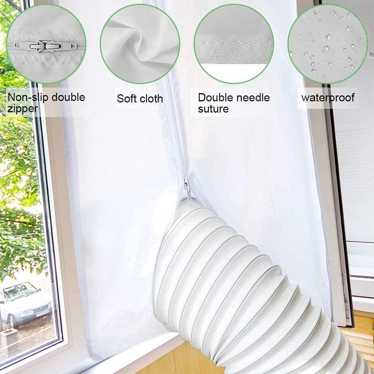 Air 300/400cm verrouillage joint de fenêtre Kit Home Living Room climatisation mobile