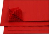 Harmonica papier. rood. 28x17.8 cm. 8 vel/ 1 doos