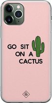 iPhone 11 Pro hoesje siliconen - Go sit on a cactus | Apple iPhone 11 Pro case | TPU backcover transparant