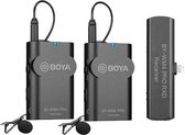 Boya 2.4 GHz Duo Lavalier Microfoon Draadloos BY-WM4 Pro-K4 voor iOS