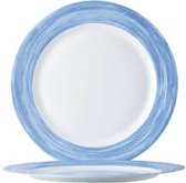 Arcoroc Brush - Dessertborden - Blauw - 19cm - (Set van 6) En Yourkitchen E-kookboek - Heerlijke Smulrecepten