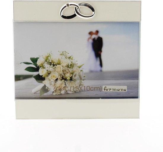 AL - Bagues de mariage cadre photo - 10 x 15 cm
