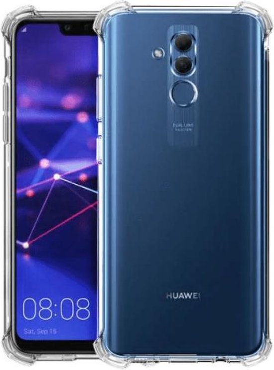pion Met name overdrijving Huawei Mate 20 Lite hoesje shock proof case hoes cover transparant | bol.com