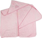 Badcape Prinses met capuchon - 70x140cm - 100% Bamboe - Super Zacht - Roze - Gratis hydrofiele doek 75x75cm