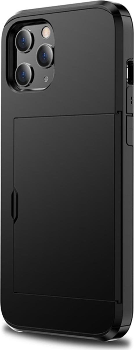 Mobigear Hoesje geschikt voor Apple iPhone 12 Pro Telefoonhoesje met Kaarthouder Hardcase | Mobigear Card Backcover Shockproof met Pasjeshouder | Kaarthouder voor 2 Pasjes | Hoesje voor Pinpas / OV Kaart / Rijbewijs | Schokbestendig iPhone 12 Pro