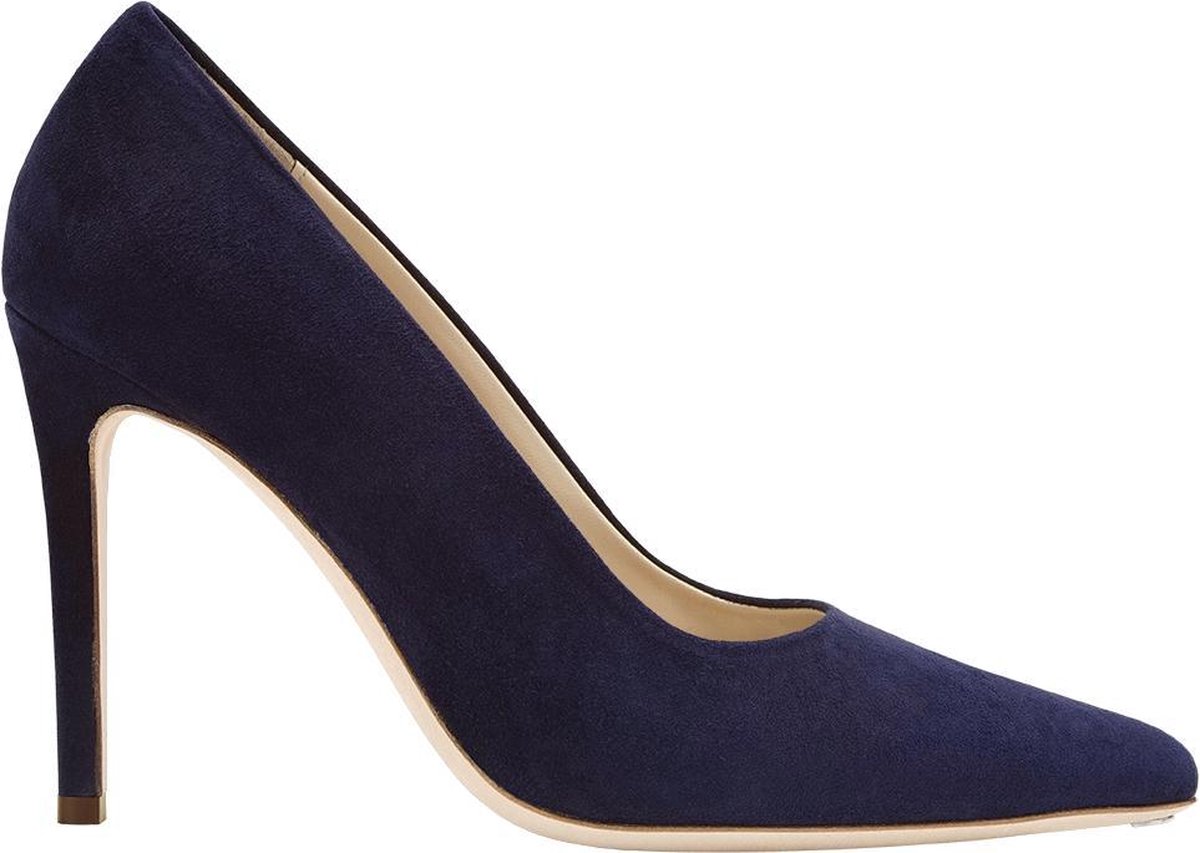 Hoge hakken donkerblauw lak met spitse neus | Silhouette