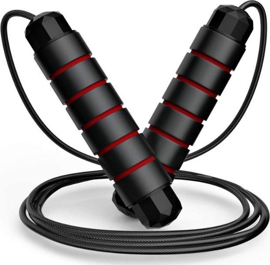 Fitfort Speed Rope springtouw, lengte instelbaar, touw met anti-slip... | bol.com