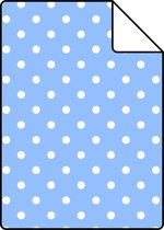 Proefstaal ESTAhome behang stippen lichtblauw - 138103 - 26,5 x 21 cm
