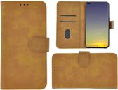 Oppo A92s Hoesje - Oppo A92s Bookcase Wallet Bruin Cover