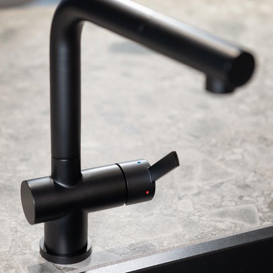 Zwarte Keukenkraan Mizzo Avori Zwart RVS Mengkraan Keuken